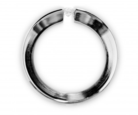 
	AC.5 Natural titanium ring with 10 points diamond
