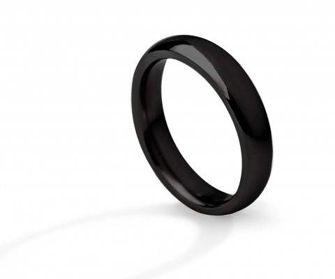 
	Comfort wedding ring 5 mm, black color pvd-dlc, polished
