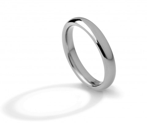 
	Comfort wedding ring 3 mm, natural titanium, polished
