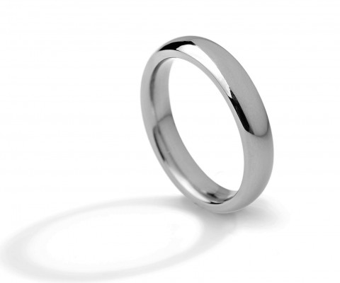 
	Comfort wedding ring 4 mm, natural titanium, polished
