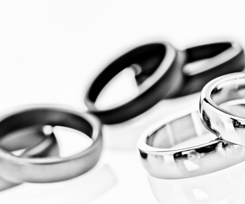 
	Titanium wedding rings A.0 model
